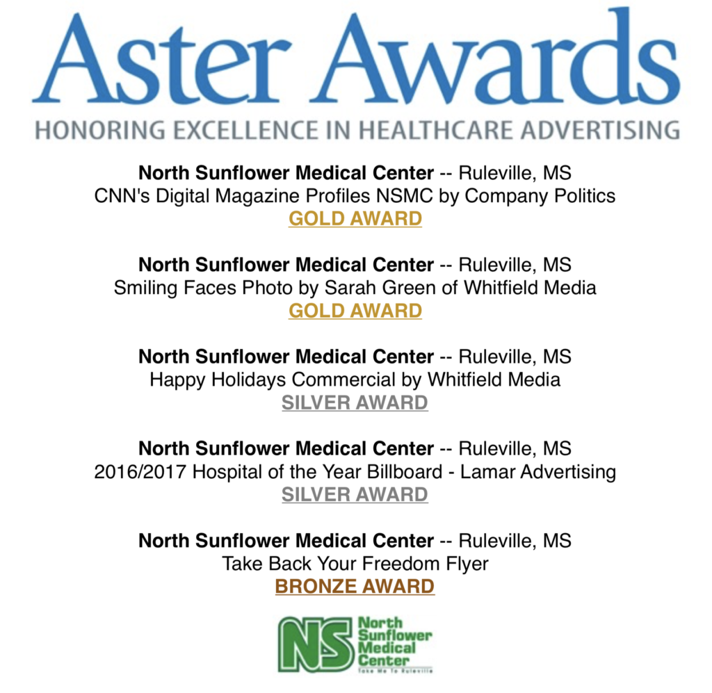 North Sunflower Medical Center Aster Awards