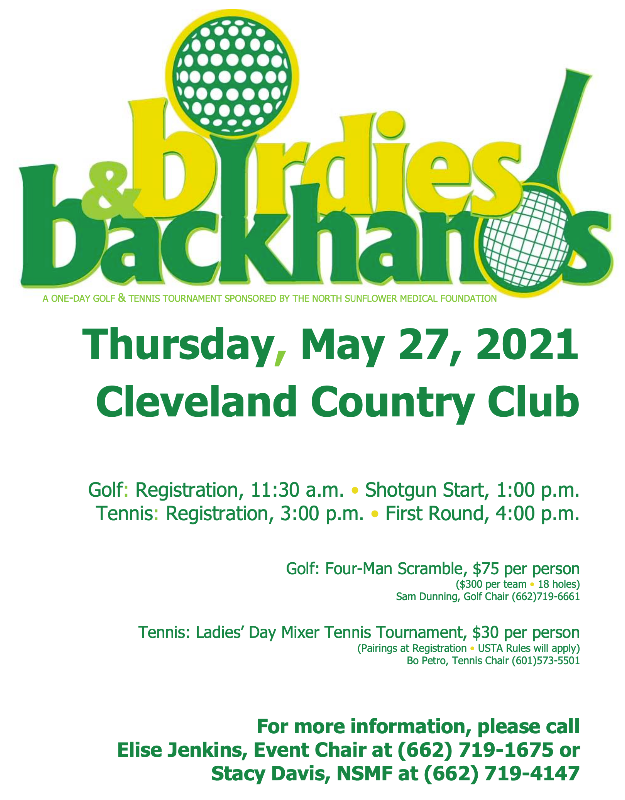 Birdies and Backhands, Thursday, May 27, 2021 Cleveland Country Club