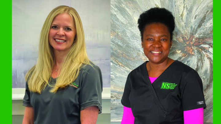 Angela Lang, North Sunflower Medical Center 2023 Clinical Hero of The Year; Sylvia Clark, North Sunflower Medical Center 2023 Non-Clinical Hero of The Year